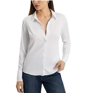 Express Georgette Fitted Portofino Shirt White Size XL NWT